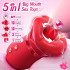 Vibrator Adult Sex Toys for Women - Sovokn 5IN1 Mouth Sucking Vibrator Rose Sex Toy, 10 Tongue Licking, 3 Auto & 1 Manual Sucking Adult Toys New APP, Anal Clit Nipple Vibrators Female Couples Sex Toys